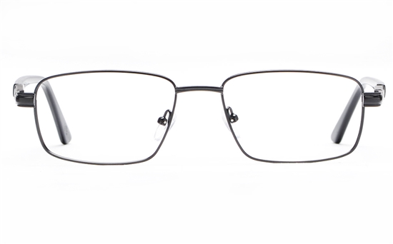 Poesia 6661 Stainless Steel Mens Full Rim Optical Glasses(M.Black)