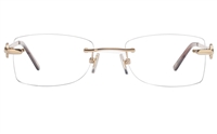 Vista First 8947 Stainless steel/ZYL Womens Rimless Optical Glasses