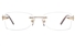 Vista First 8947 Stainless steel/ZYL Womens Rimless Optical Glasses