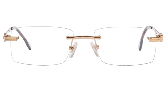Vista First 8949 Stainless steel/ZYL Mens Rimless Optical Glasses