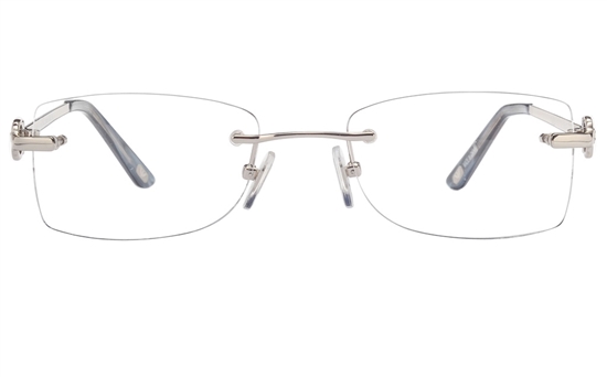 Vista First 8947 Stainless steel/ZYL Womens Rimless Optical Glasses