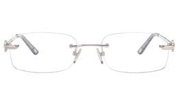 Vista First 8945 Stainless steel/ZYL Womens Rimless Optical Glasses for Fashion,Classic,Nose Pads Bifocals