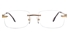 Vista First 8940 Stainless steel/ZYL Mens Rimless Optical Glasses