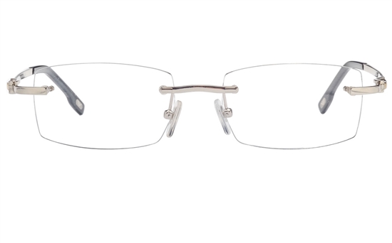 Vista First 8951 Stainless steel/ZYL Mens Rimless Optical Glasses