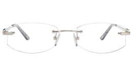 Vista First 8942 Stainless steel/ZYL Womens Rimless Optical Glasses for Fashion,Classic,Nose Pads Bifocals