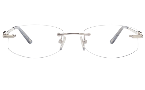 Vista First 8942 Stainless steel/ZYL Womens Rimless Optical Glasses