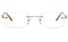 Vista First 8943 Stainless steel/ZYL Womens Rimless Optical Glasses