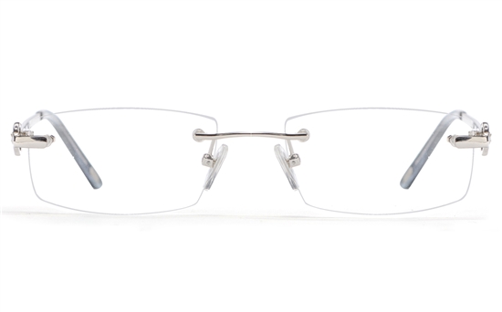 Vista First 8946 Stainless steel/ZYL Womens Rimless Optical Glasses