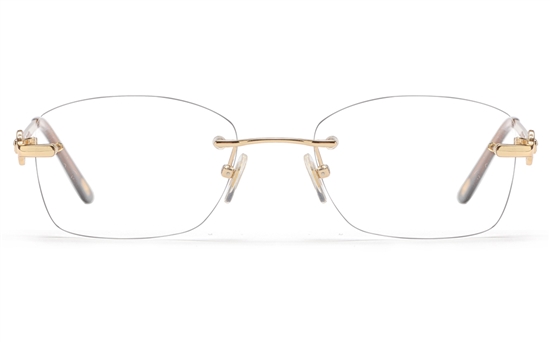 Vista First 8944 Stainless steel/ZYL Womens Rimless Optical Glasses