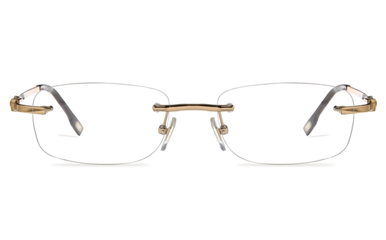 Vista First 8954 Stainless steel/ZYL Mens Rimless Optical Glasses