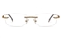 Vista First 8954 Stainless steel/ZYL Mens Rimless Optical Glasses