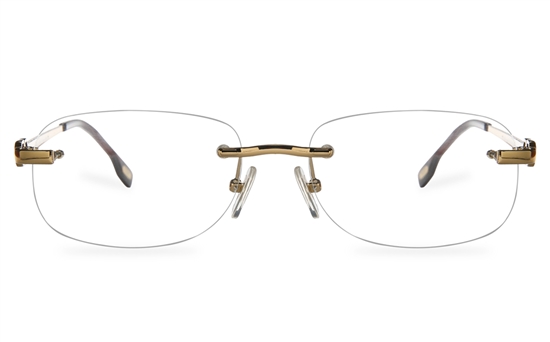 Vista First 8957 Stainless steel/ZYL Mens Rimless Optical Glasses