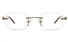 Vista First 8959 Stainless steel/ZYL Womens Rimless Optical Glasses