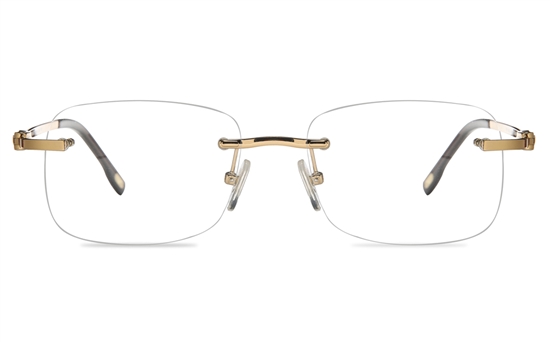 Vista First 8955 Stainless steel/ZYL Mens Rimless Optical Glasses