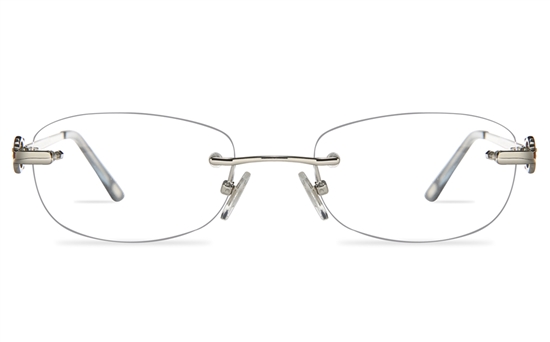 Vista First 8960 Stainless steel/ZYL Womens Rimless Optical Glasses