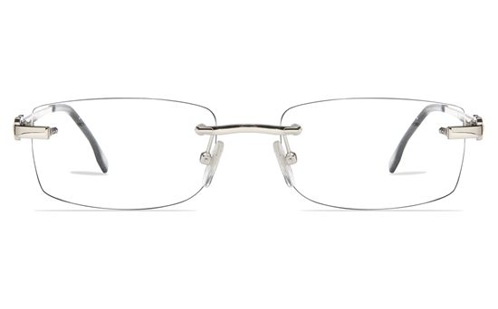 Vista First 8953 Stainless steel/ZYL Mens Rimless Optical Glasses