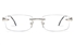 Vista First 8953 Stainless steel/ZYL Mens Rimless Optical Glasses