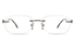 Vista First 8957 Stainless steel/ZYL Mens Rimless Optical Glasses