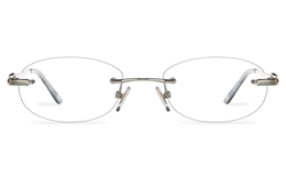 Vista First 8961 Stainless steel/ZYL Womens Rimless Optical Glasses for Fashion,Classic,Nose Pads Bifocals