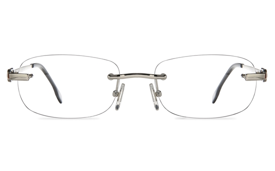 Vista First 8956 Stainless steel/ZYL Mens Rimless Optical Glasses
