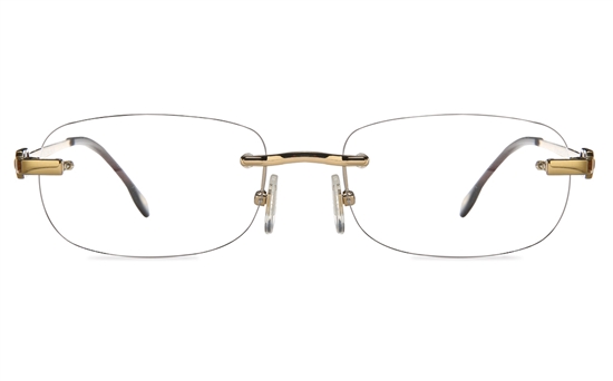 Vista First 8956 Stainless steel/ZYL Mens Rimless Optical Glasses