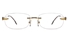 Vista First 8956 Stainless steel/ZYL Mens Rimless Optical Glasses