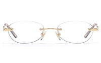 Vista First 8941 Stainless steel/ZYL Womens Rimless Optical Glasses