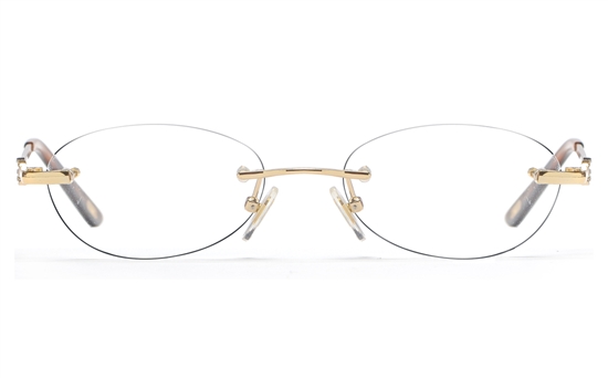 Vista First 8941 Stainless steel/ZYL Womens Rimless Optical Glasses