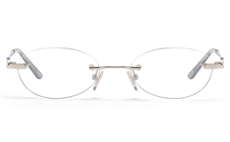 Vista First 8941 Stainless steel/ZYL Womens Rimless Optical Glasses for Fashion,Classic,Nose Pads Bifocals