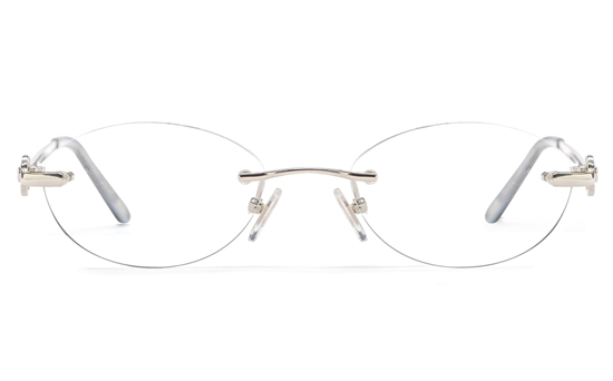Vista First 8948 Stainless steel/ZYL Womens Rimless Optical Glasses