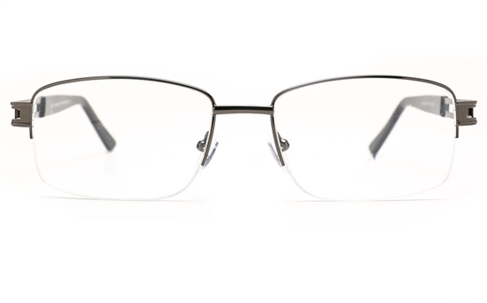 Poesia 6069 Stainless Steel Mens Semi-rimless Optical Glasses