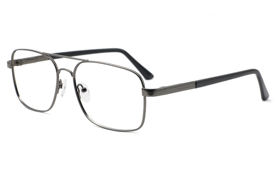 Mens Double Bridge Eyeglasses 6678(Gun)