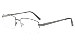 Big Mens Eyeglasses 6075 Half Rimless glasses for Fashion,Classic,Party,Nose Pads Bifocals