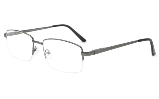 Big Mens Eyeglasses 6075 Half Rimless glasses