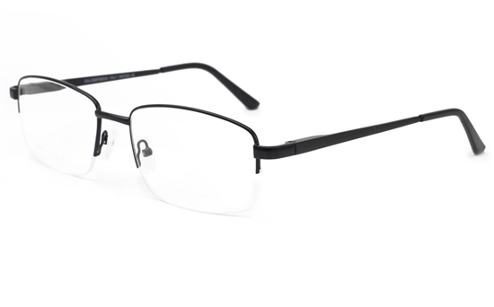 Big Mens Eyeglasses 6075 Half Rimless glasses