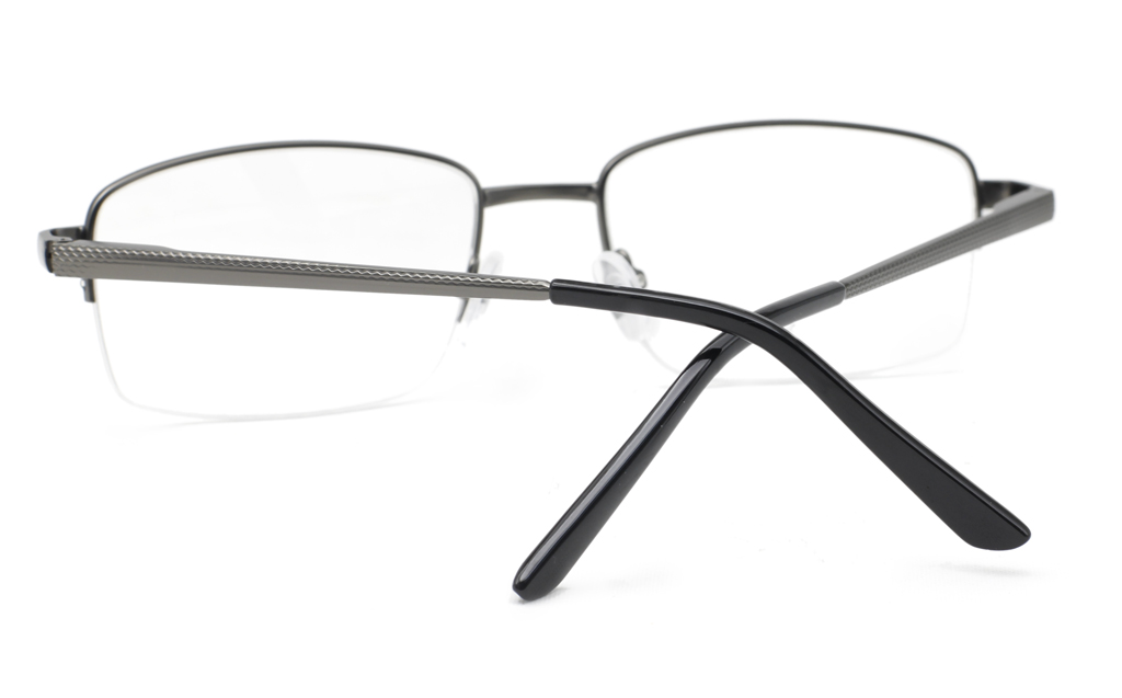 Big Mens Eyeglasses 6075 Half Rimless glasses