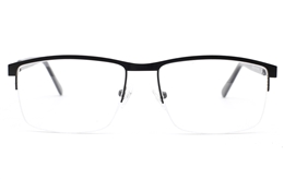 Semi Rimless Square Eyeglasses for Fashion,Classic,Nose Pads Bifocals