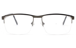 Semi Rimless Square Eyeglasses for Fashion,Classic,Nose Pads Bifocals