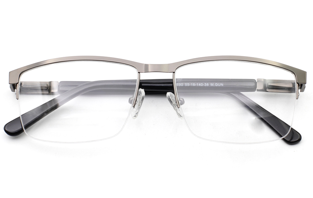 Semi Rimless Square Eyeglasses