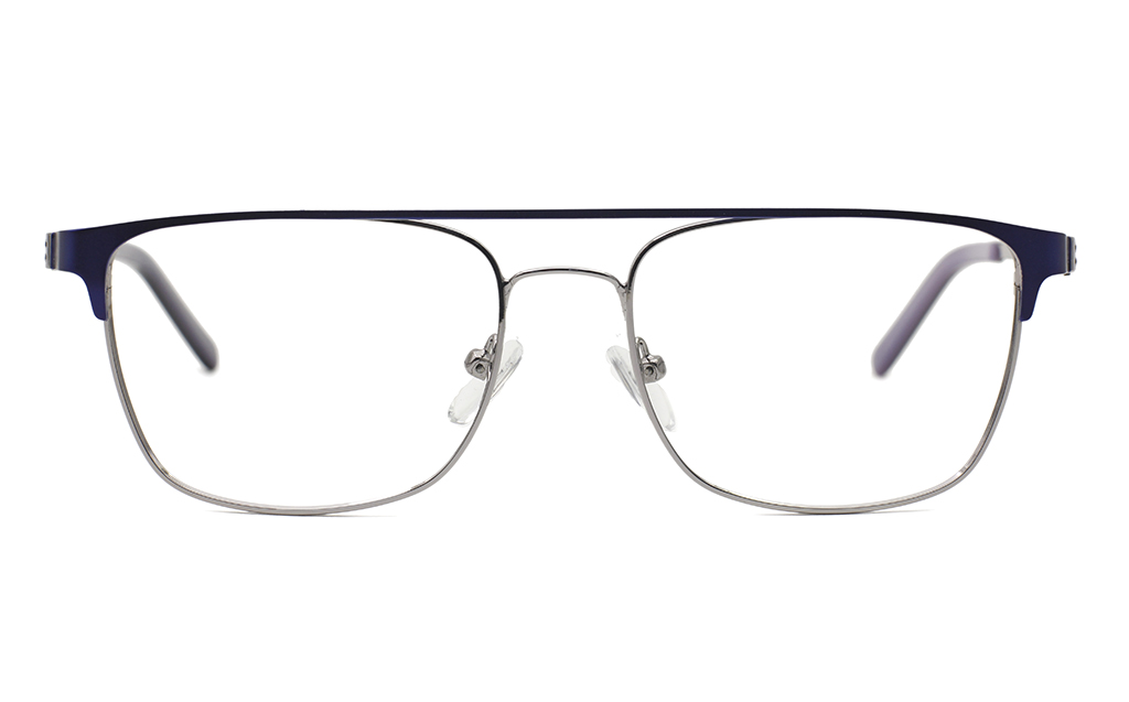 Blue Double Bridge Lightweight Low Bridge Fit Ultem Eyeglasses