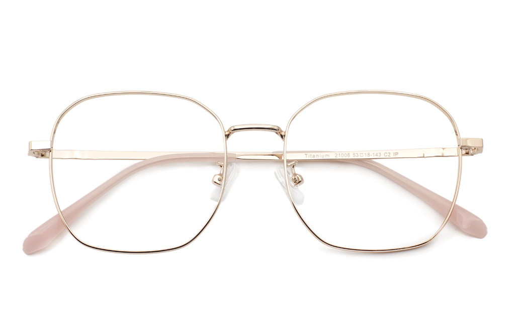 Square Titanium Metal Eyeglasses