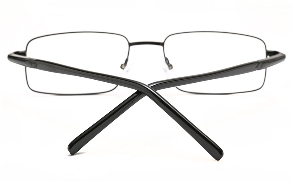 Men Rectangle Metal Eyeglasses Frame