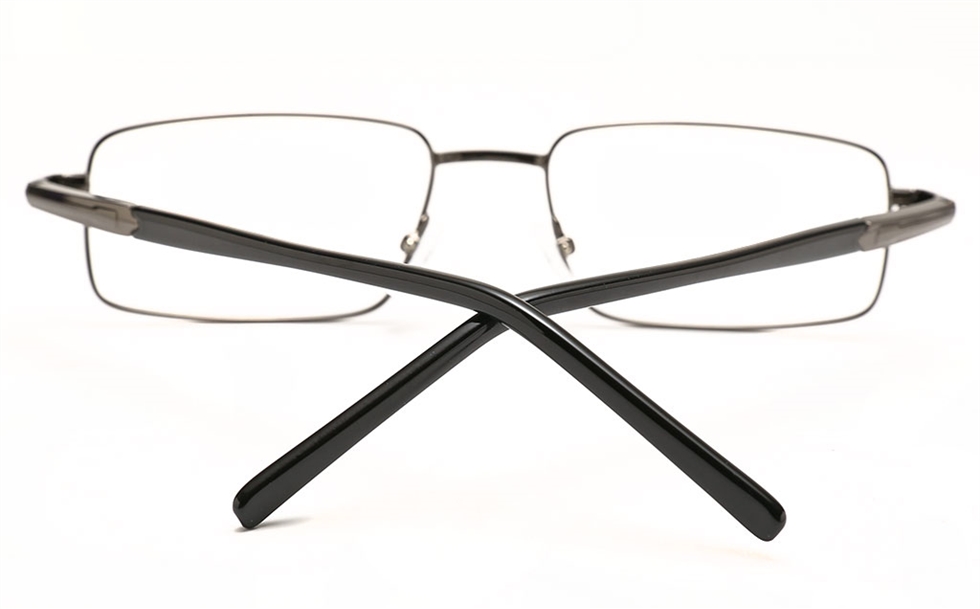 Men Rectangle Metal Eyeglasses Frame