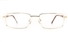 Men Rectangle Metal Eyeglasses Frame