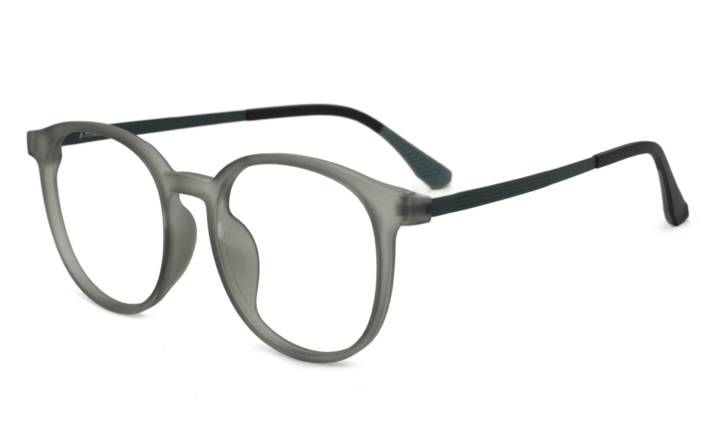 Round Plastic with metal Eyeglasses