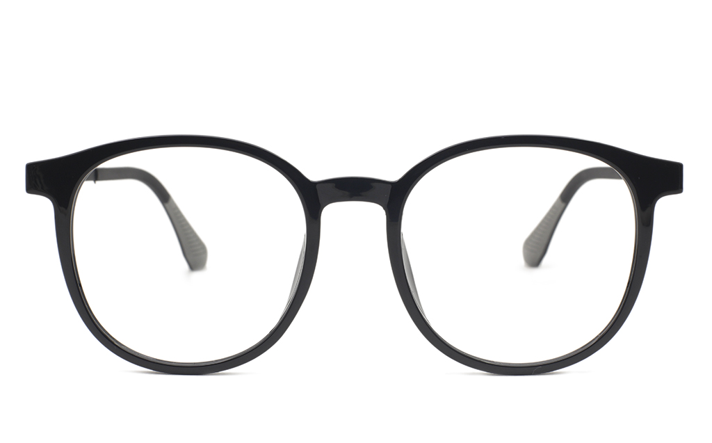 Round Plastic with metal Eyeglasses