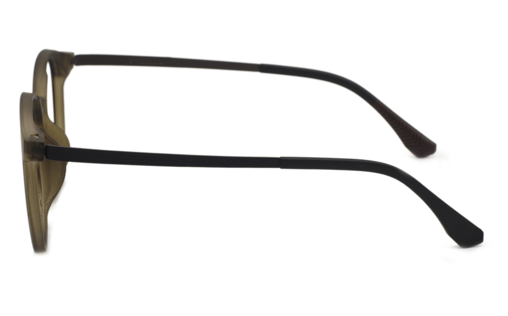 Round Plastic with metal Eyeglasses