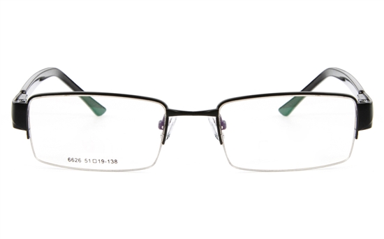 Poesia 6626 Stainless Steel Mens&Womens Semi-rimless Optical Glasses