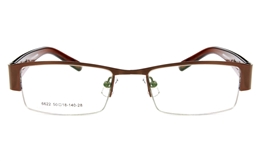 Poesia 6622 Stainless Steel Mens Womens Semi-rimless Optical Glasses for Fashion,Classic,Sport,Nose Pads Bifocals