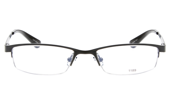 E1189 Stainless Steel Mens&Womens Semi-rimless Square Optical Glasses